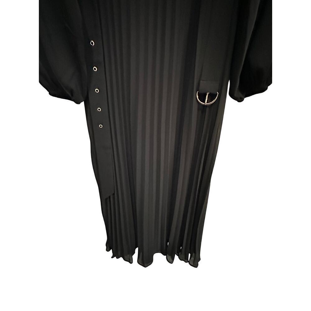 Veiled Collection Women's Black Long Sleeve Pleated Maxi Dress Size XXL - Picture 3 of 6
